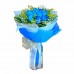 Ανθοδέσμη με 10 Γαλάζια Τριαντάφυλλα κ Σολιντάτομ 